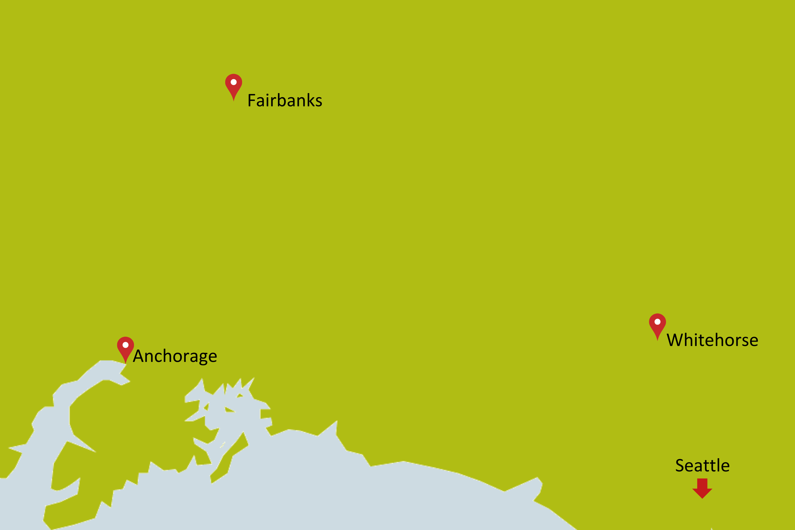 Die Stationen von Go North Camper Vermieter Alaska