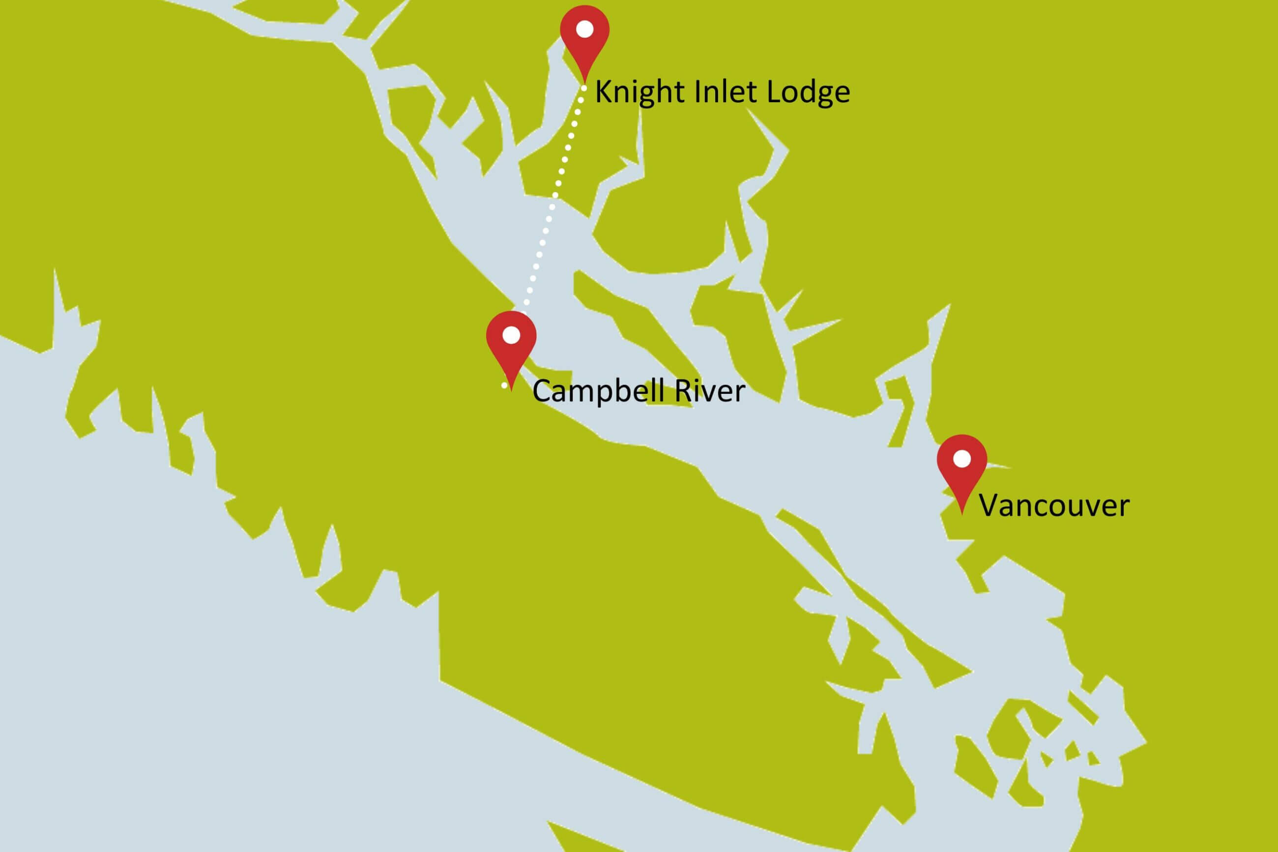 Lage der Knight Inlet Lodge