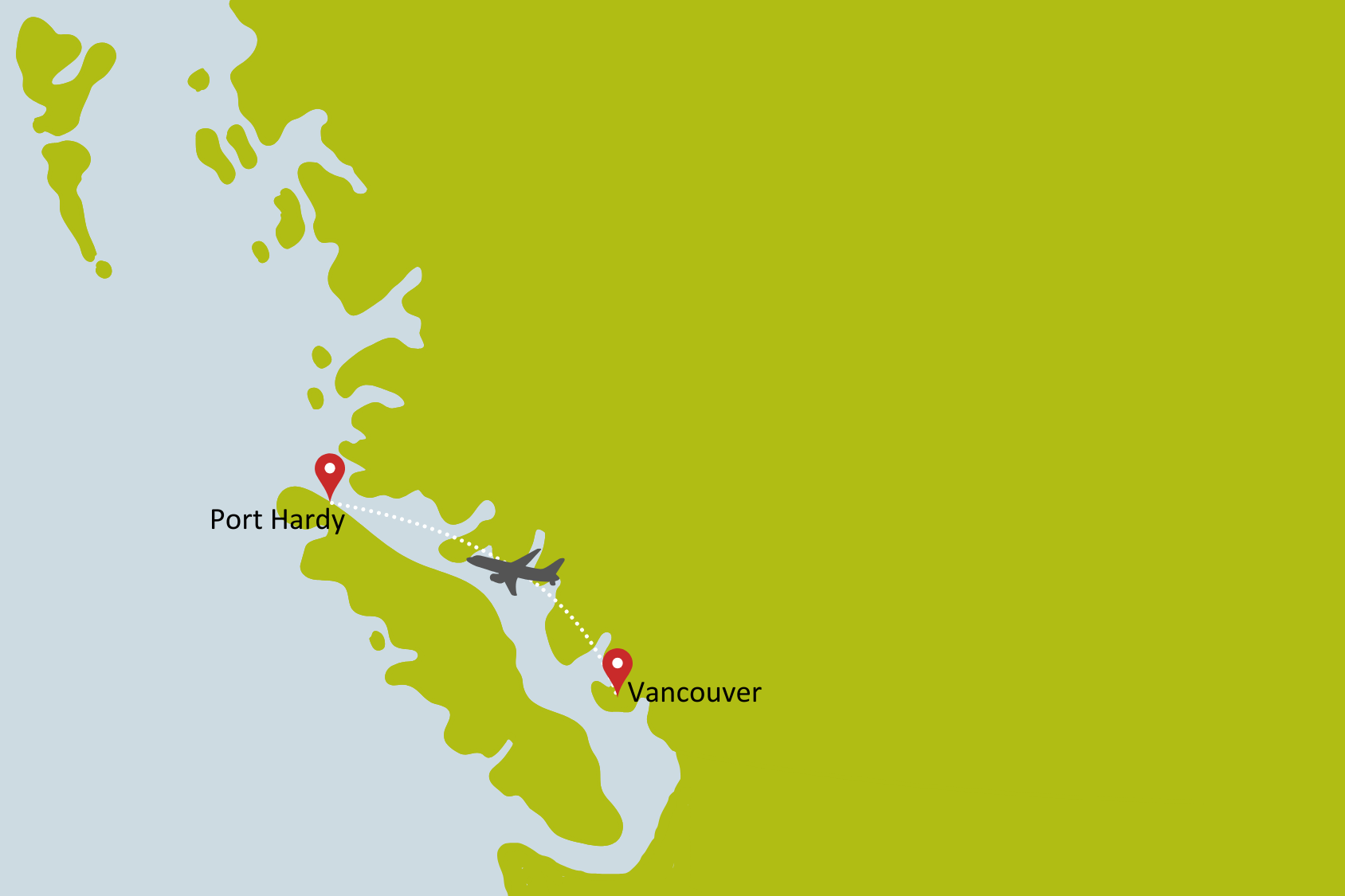 Karte zur Orca Point Kajak Tour
